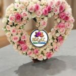 Heart-Shaped Rose Arrangement in Pink and Cream by Ideal Fresh Flower