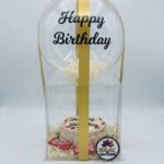 Happy Birthday Balloon Cake Box with Chocolates by Ideal Fresh Flower